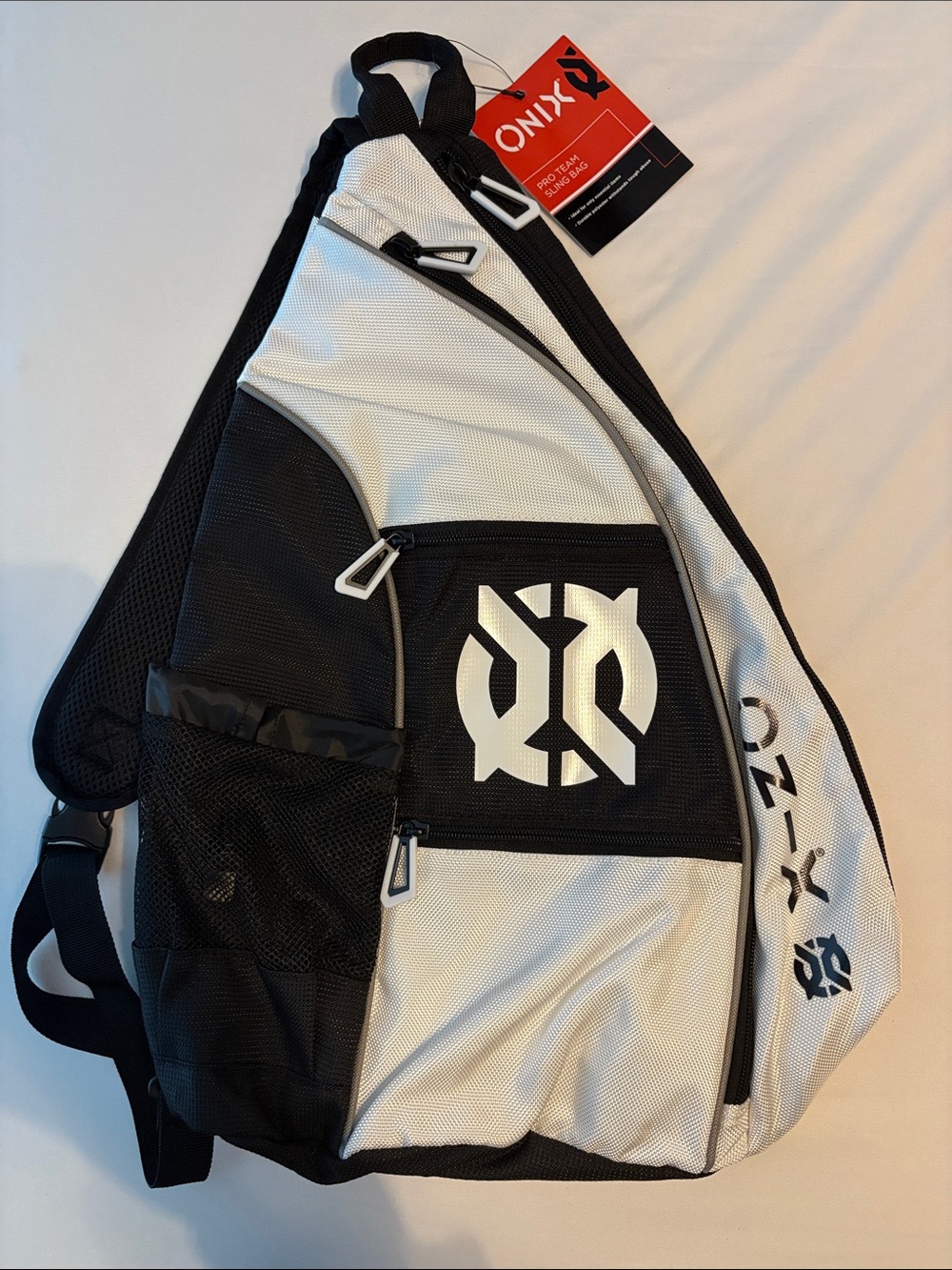 Black & White Sling Backpack for Men